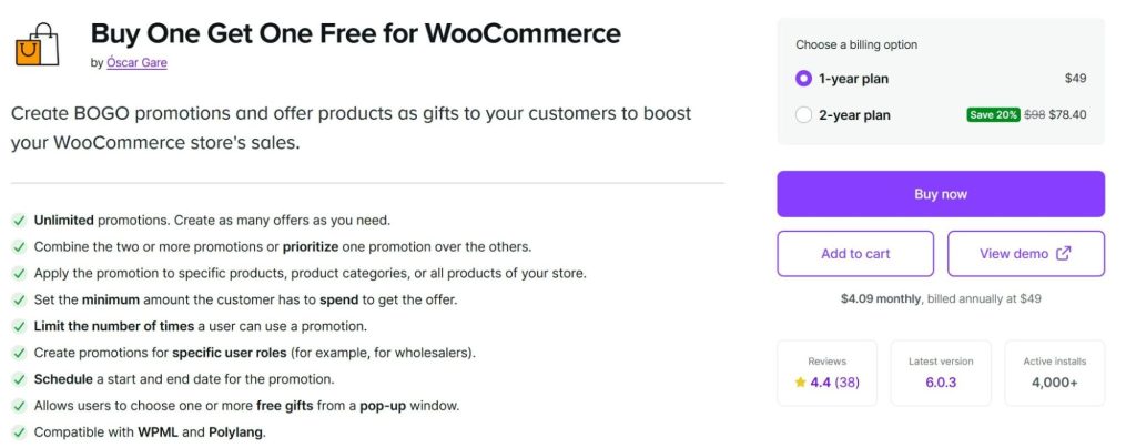 Buy one Get one free for Woo