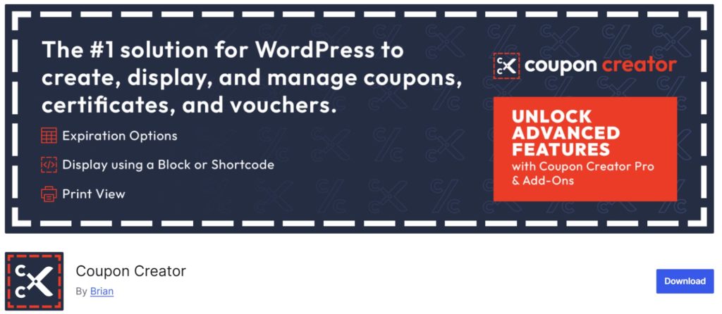 Coupon Creator for WordPress
