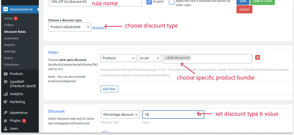 Creating automatic discounts to product bundles in WooCommerce