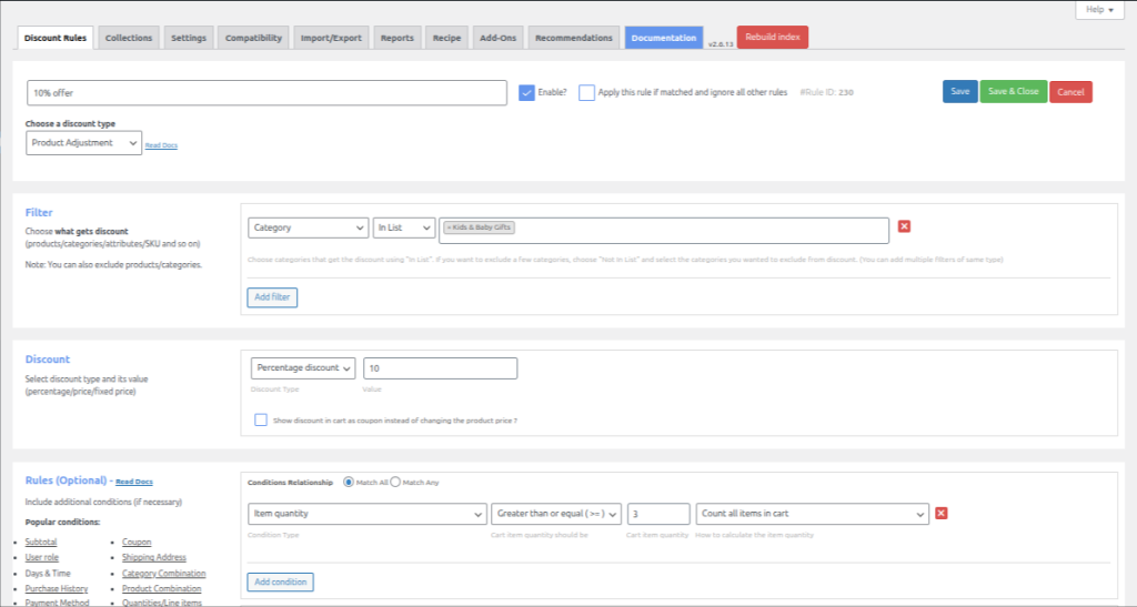 Step-by-step WooCommerce discount rule setup in Discount Rules plugin