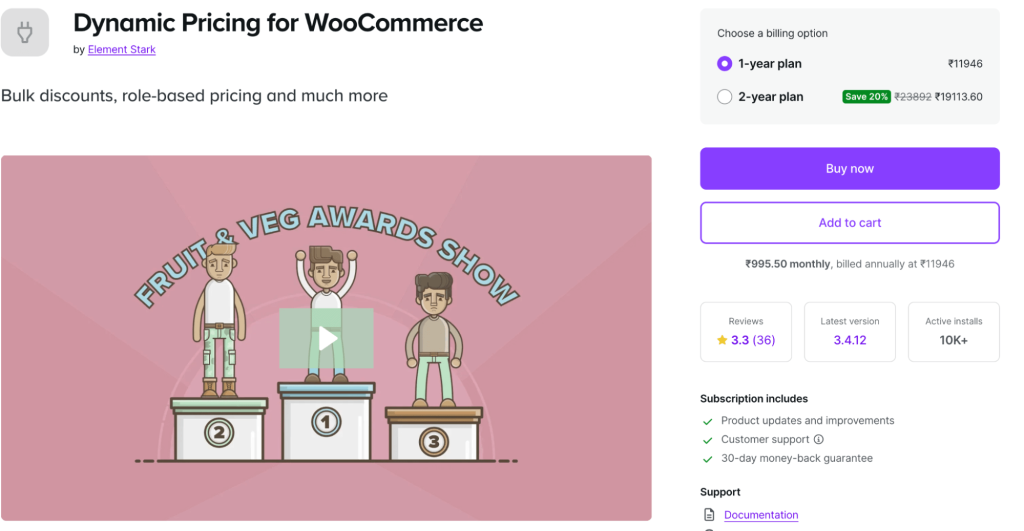 Dynamic pricing plugin by Element Stark for Discount