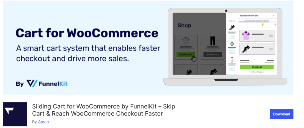 Funnelkit cart for WooCommerce
