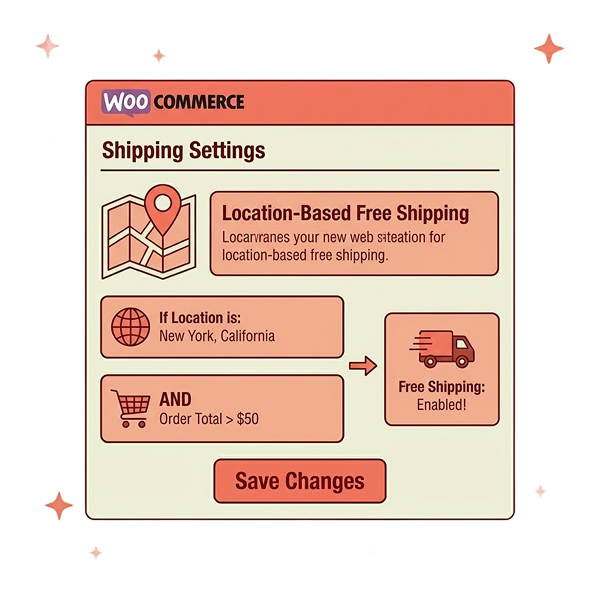 How To Set Up Location-Based Free Shipping In WooCommerce?
