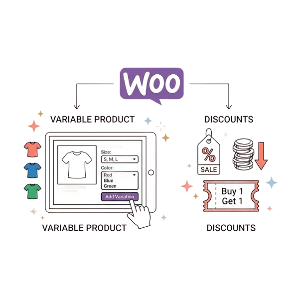 How to Add a WooCommerce Variable Product and Discounts?