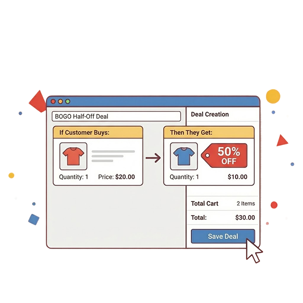 How to Create a WooCommerce Buy One Get One Half-Off Deal?