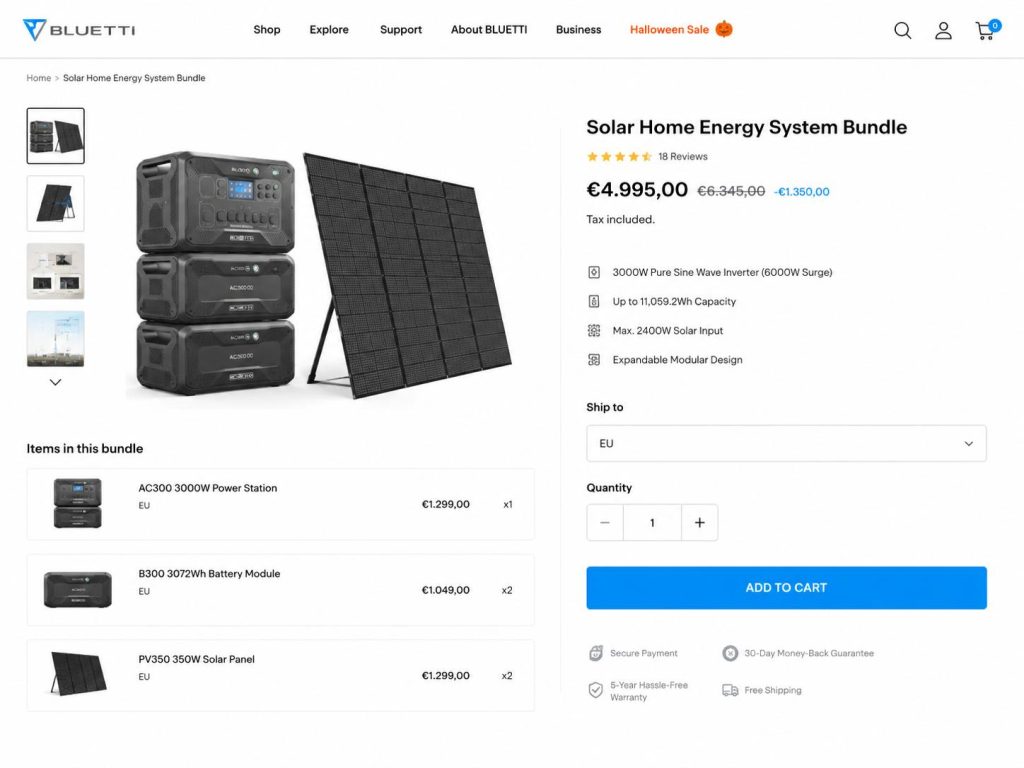 Sample example of bundle products