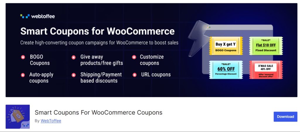 Smart Coupons for WooCommerce web toffee