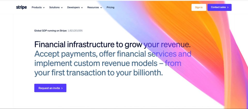 Stripe Home Page