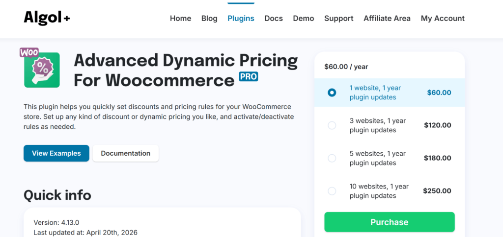 Advanced Dynamic Pricing for WooCommerce