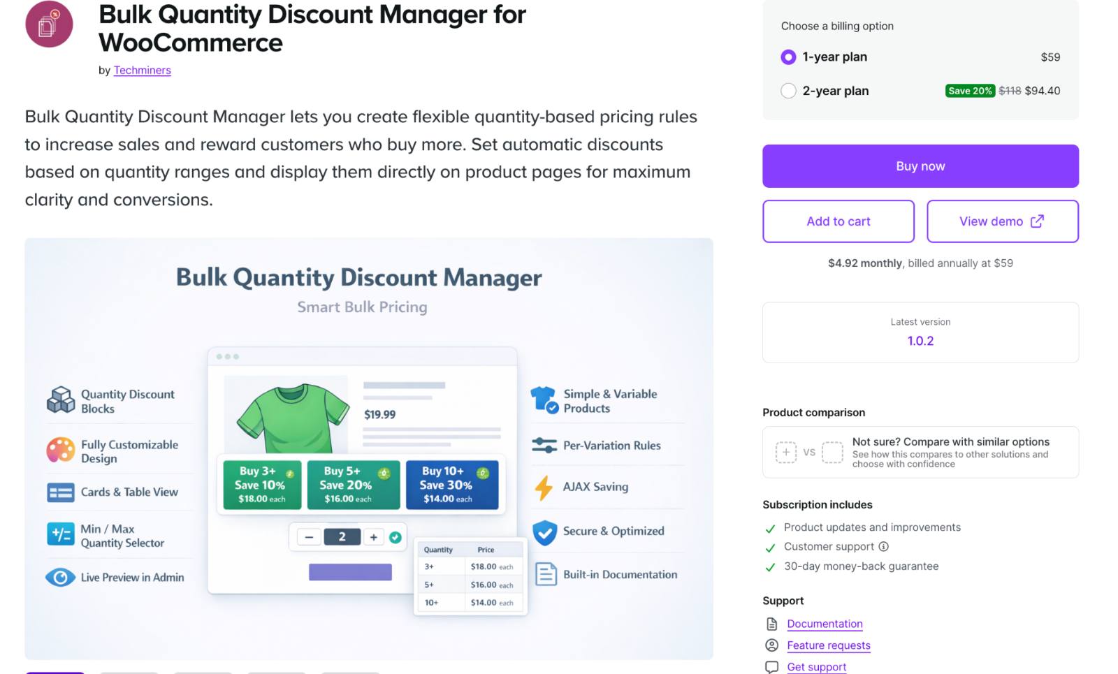 Bulk Quantity Discount Manager by Techminers