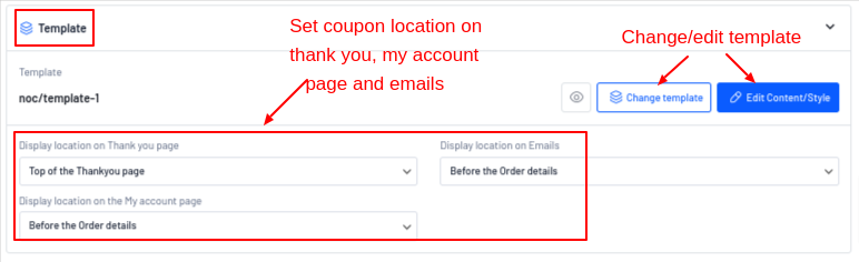 Choosing Display Location of Next-Order Coupon