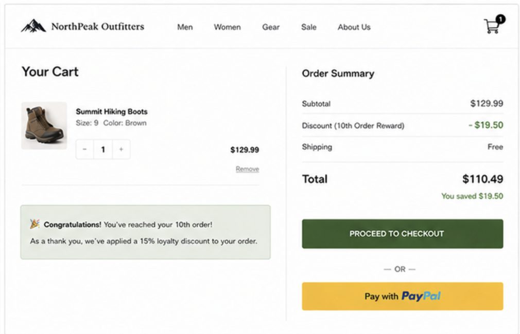 Demo of Applying Nth Order Discount Using Discount Rules for WooCommerce - Pro