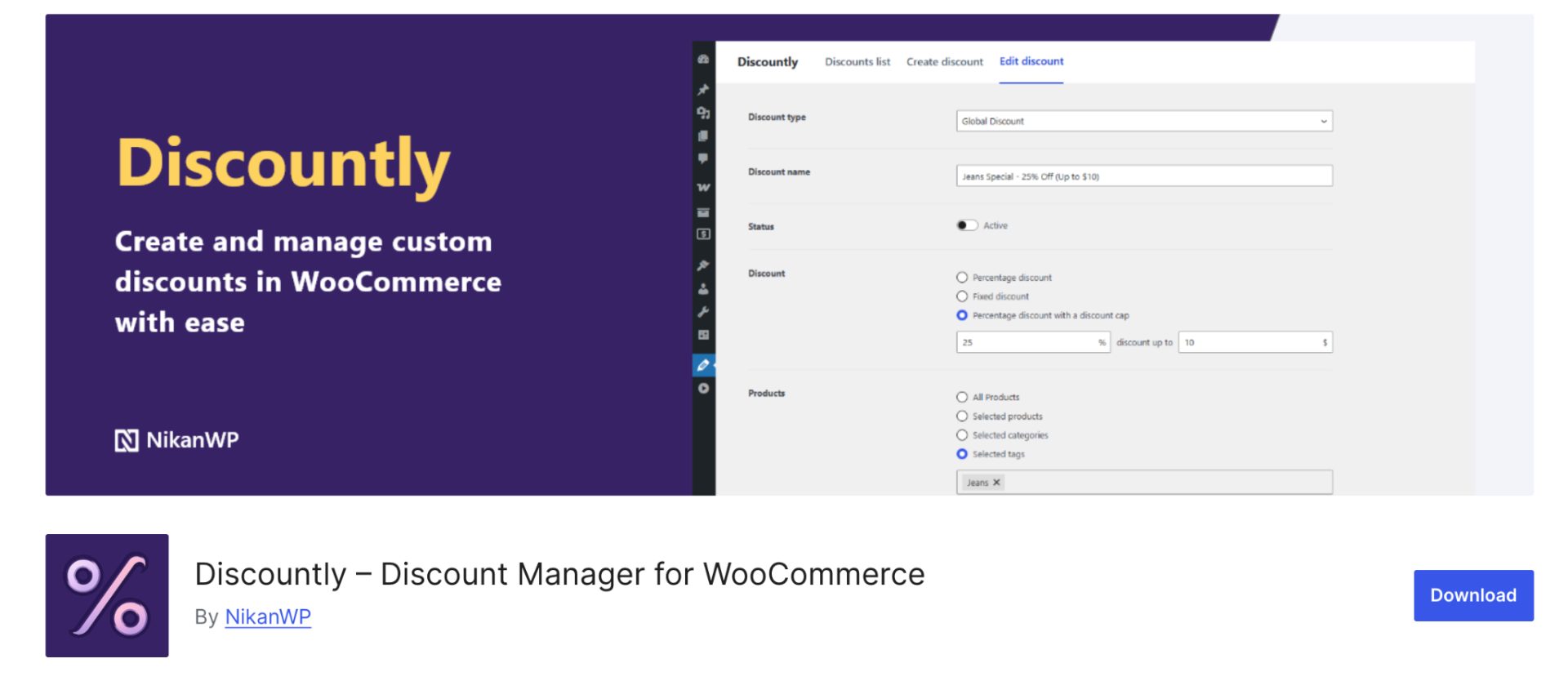 Discountly - The Discount Manager for WooCommerce