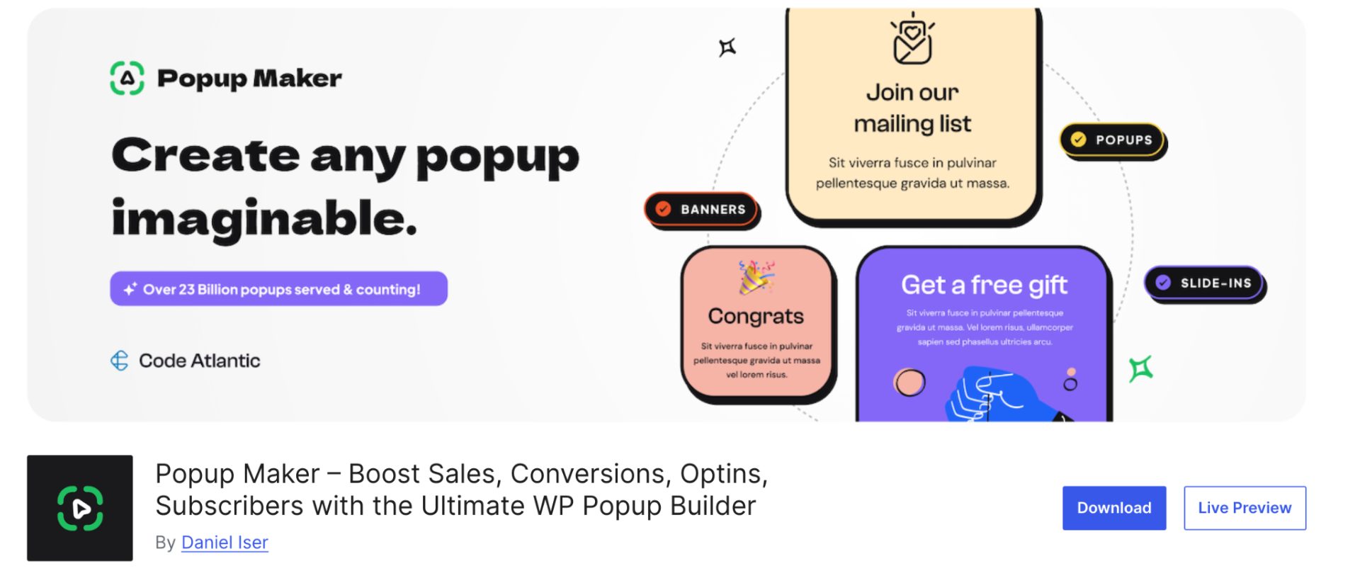 Popup Maker by Daniel Iser
