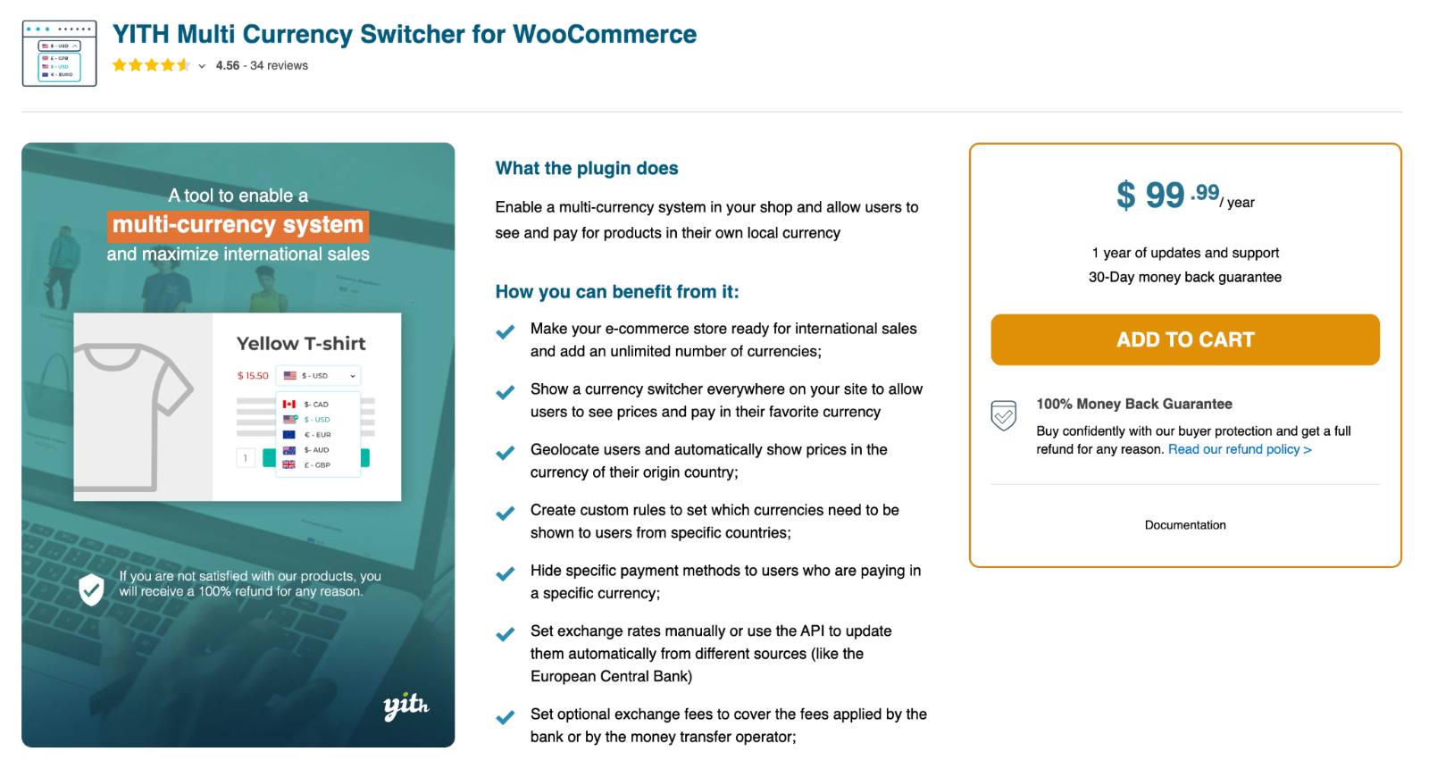 YITH Multi Currency Switcher for WooCommerce